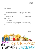 Free printable Xmas ready letter to Santa stationery presents 2